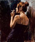 Fabian Perez Full moon empty heart painting